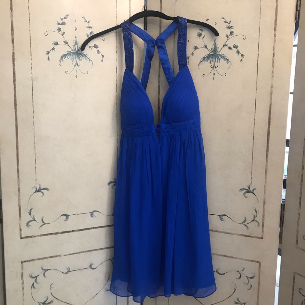 XXI Royal blue silk formal dress. Never worn.